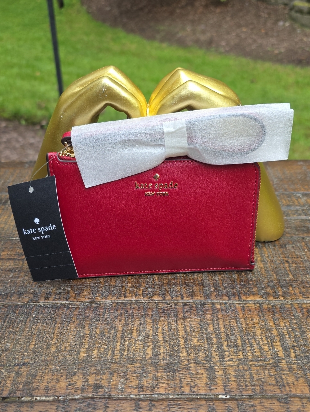 kate spade Red Jam Lucy Leather wristlet